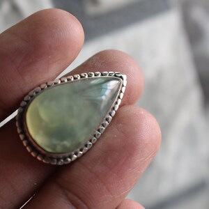 natural green prehnite ring,natural prehnite ring,925 silver ring,natural green prehnite ring,handmade ring,ring for women,prehnite ring