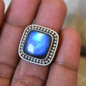 925 silver blue labradorite ring-blue labradorite ring-labradorite ring-handmade ring-ring for women-design ring