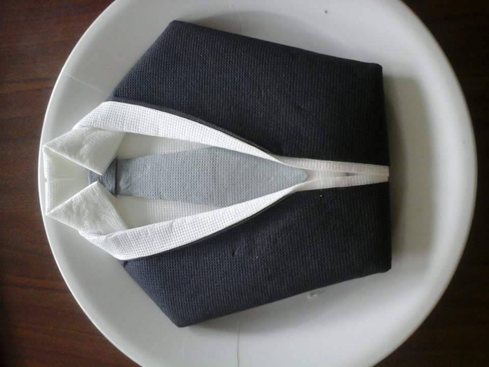 Folding napkin suit shirt tie Etsy