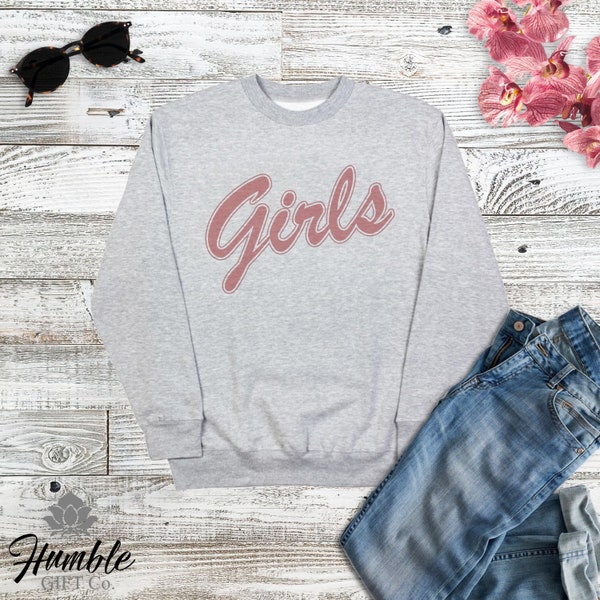 Girls Sweatshirt Vintage Authentic Realistic Friends Inspired Sports Sublimation Unisex Sweatshirt