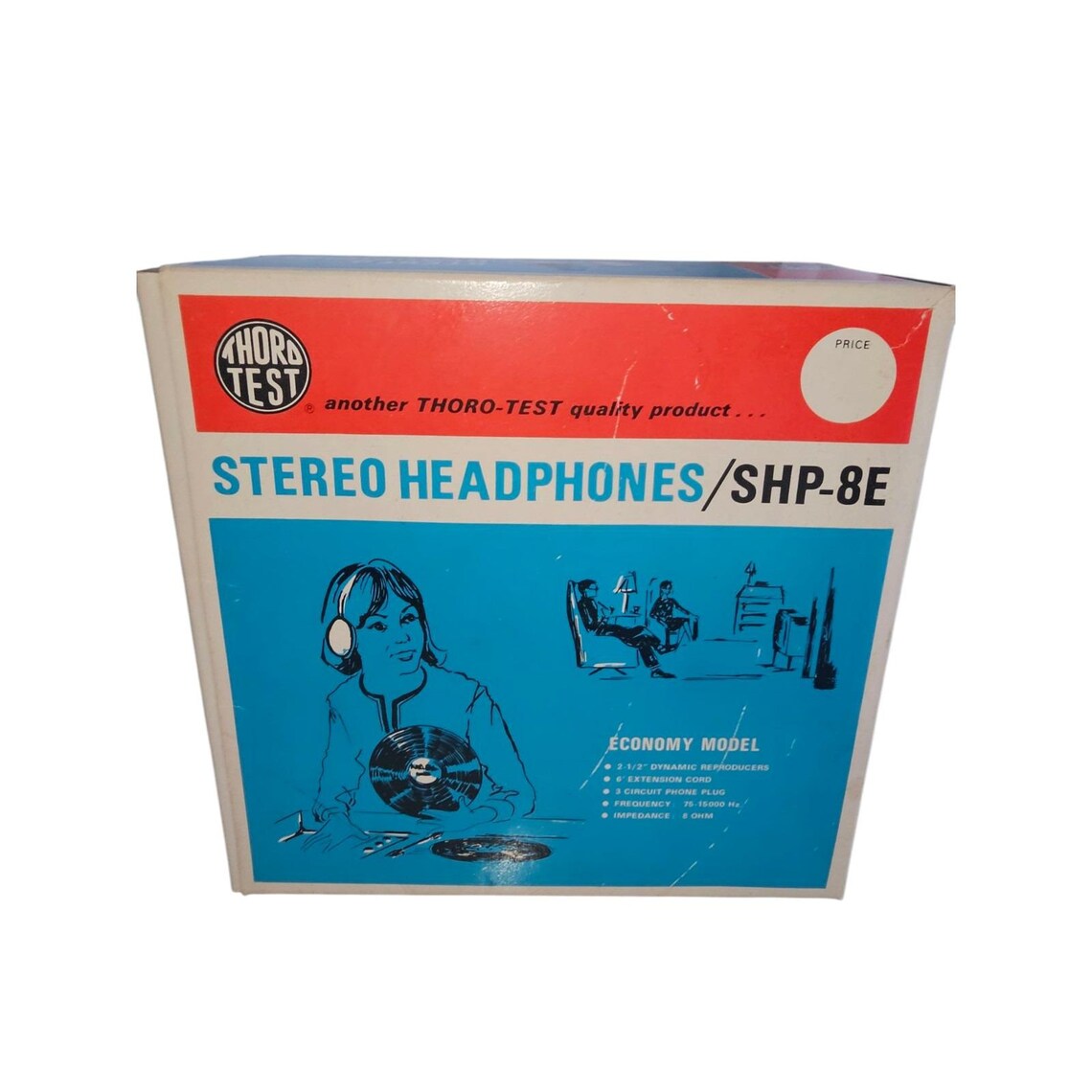 Vintage Thoro-test Stearo Headphones/SHP-8EF Untested., photo 1 sur 4