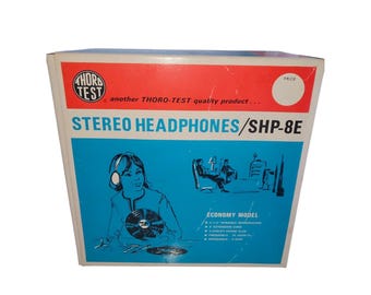 Vintage Thoro-test Stearo Headphones/SHP-8EF Untested.
