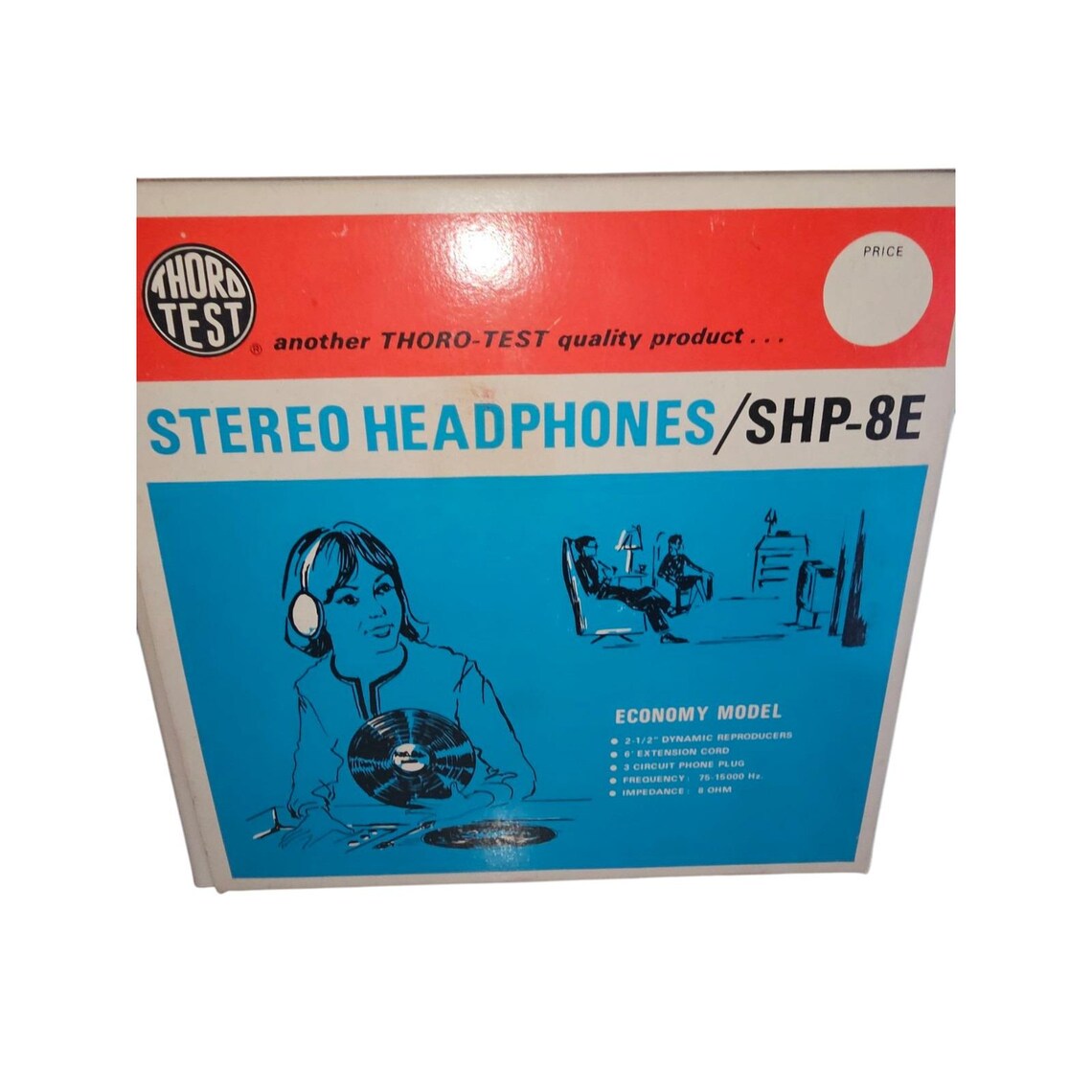 Vintage Thoro-test Stearo Headphones/SHP-8EF Untested., photo 2 sur 4