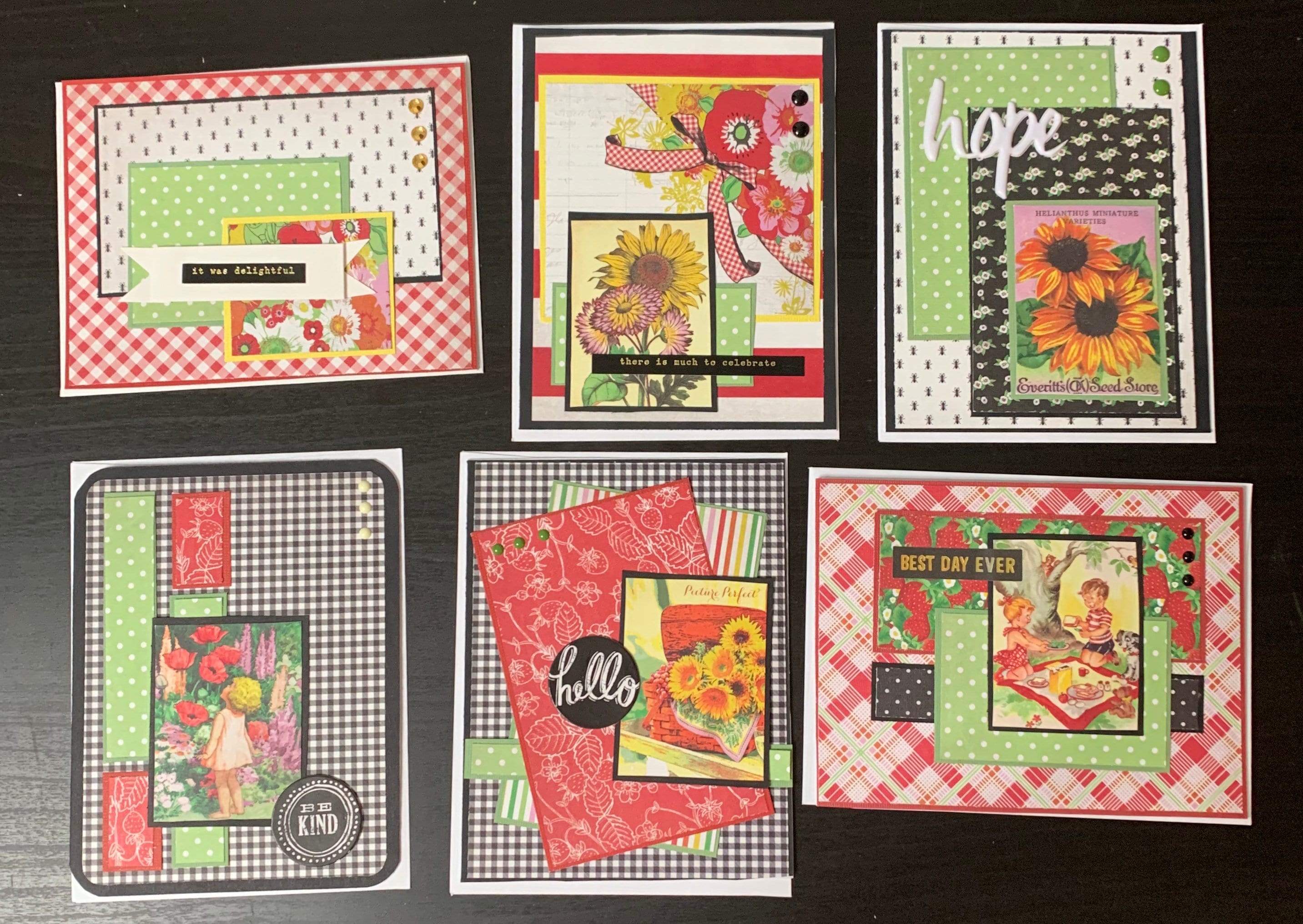 Handmade Blank Notecards Set of 6 Authentique Cheerful Collection ...