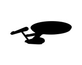 Star Trek decal, USS Enterprise decal sticker silhouette , NCC 1701, tos tng voyager ds9, Starfleet academy command, Kirk Spock Picard