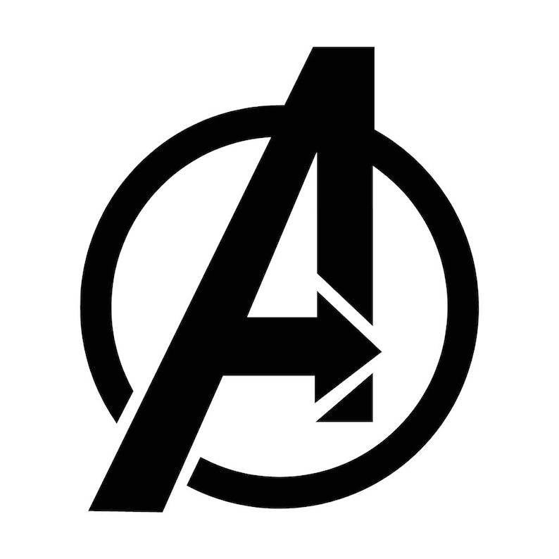 Avengers decal Avengers logo symbol vector silhouette image 0