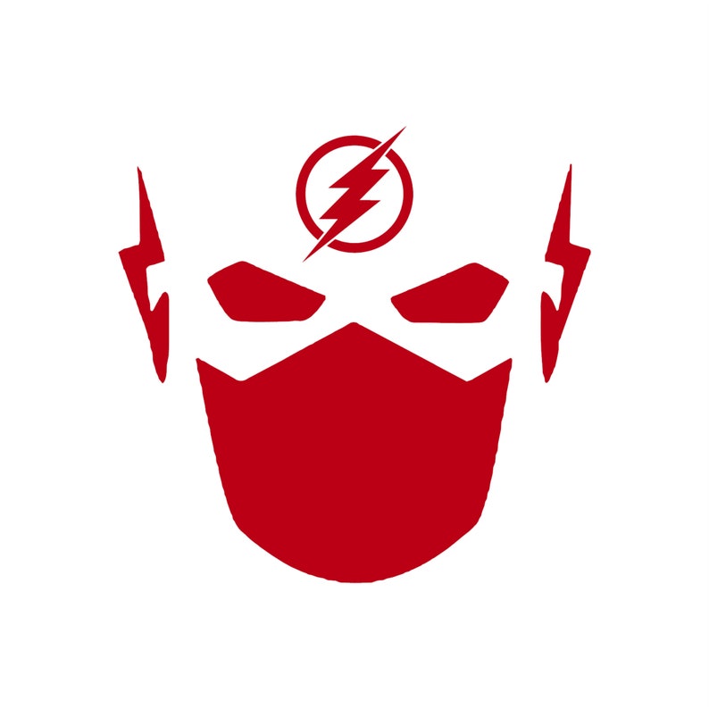 The Flash Logo Symbol Decal Sticker Silhouette Flash Mask Etsy