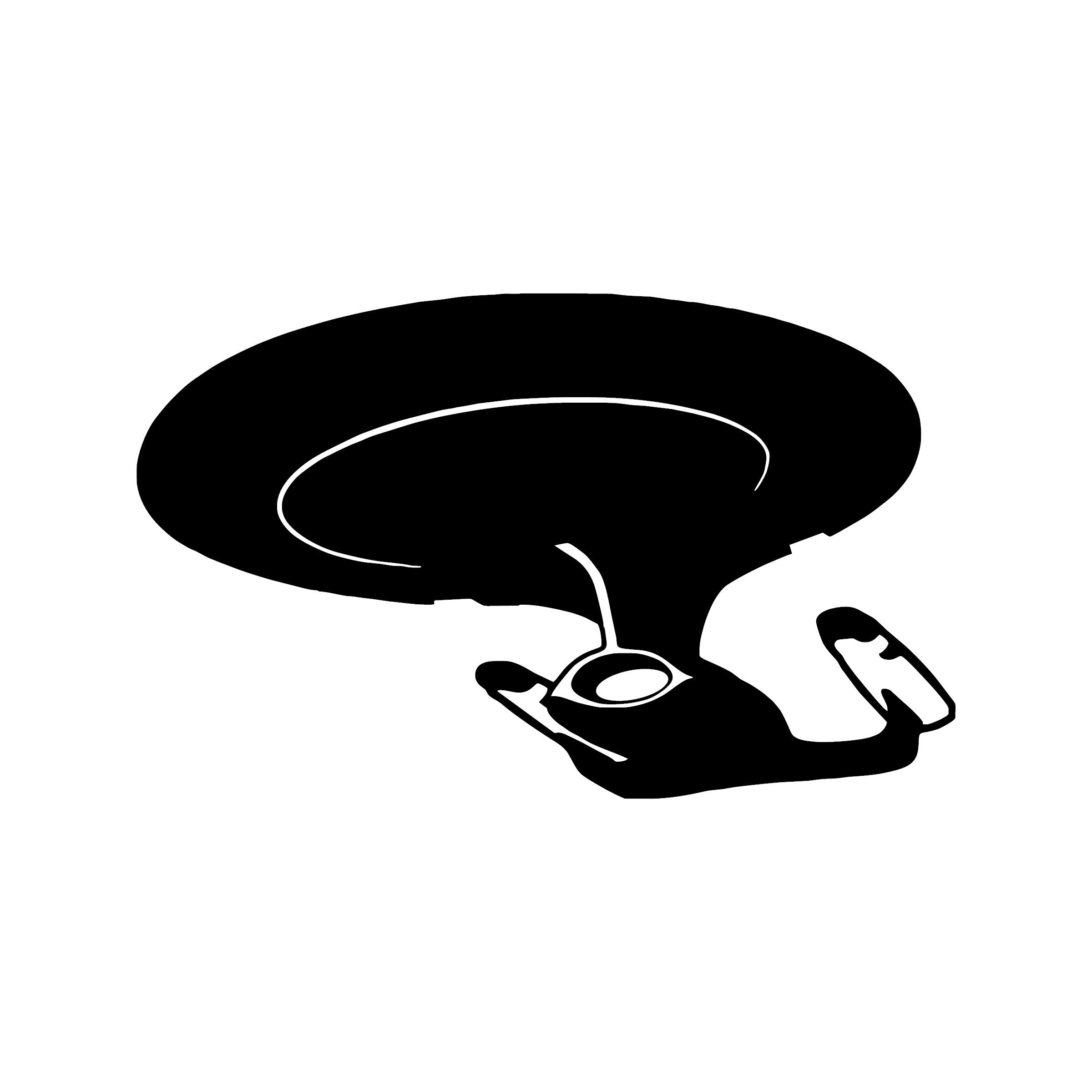 Star Trek Decal USS Enterprise D Decal Sticker Silhouette Etsy