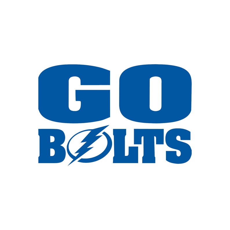 Tampa Bay Lightning Decal Go Bolts Sticker Hockey Puck Etsy