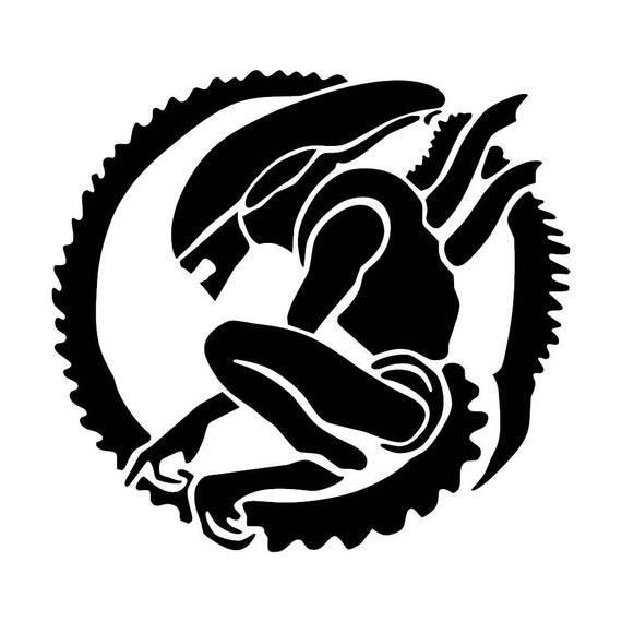 ALIENS UFO FISH SYMBOL VINYL DIE CUT STICKER