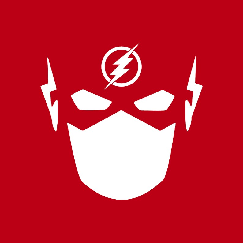 The Flash Logo Symbol Decal Sticker Silhouette Flash Mask Etsy