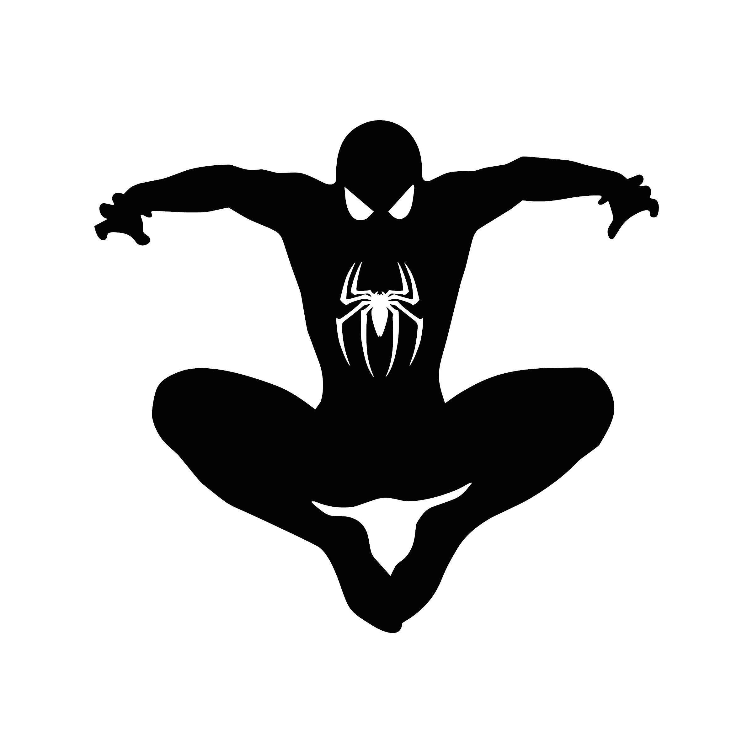 Spiderman Decal Logo Silhouette Spiderman Jumping Decal | Etsy