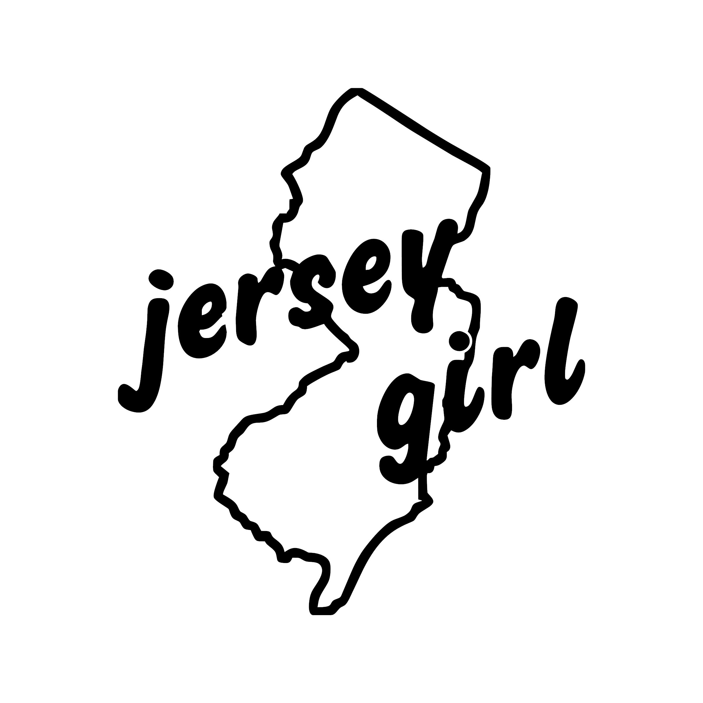 Jersey girl vinyl decal sticker New jersey outline Etsy