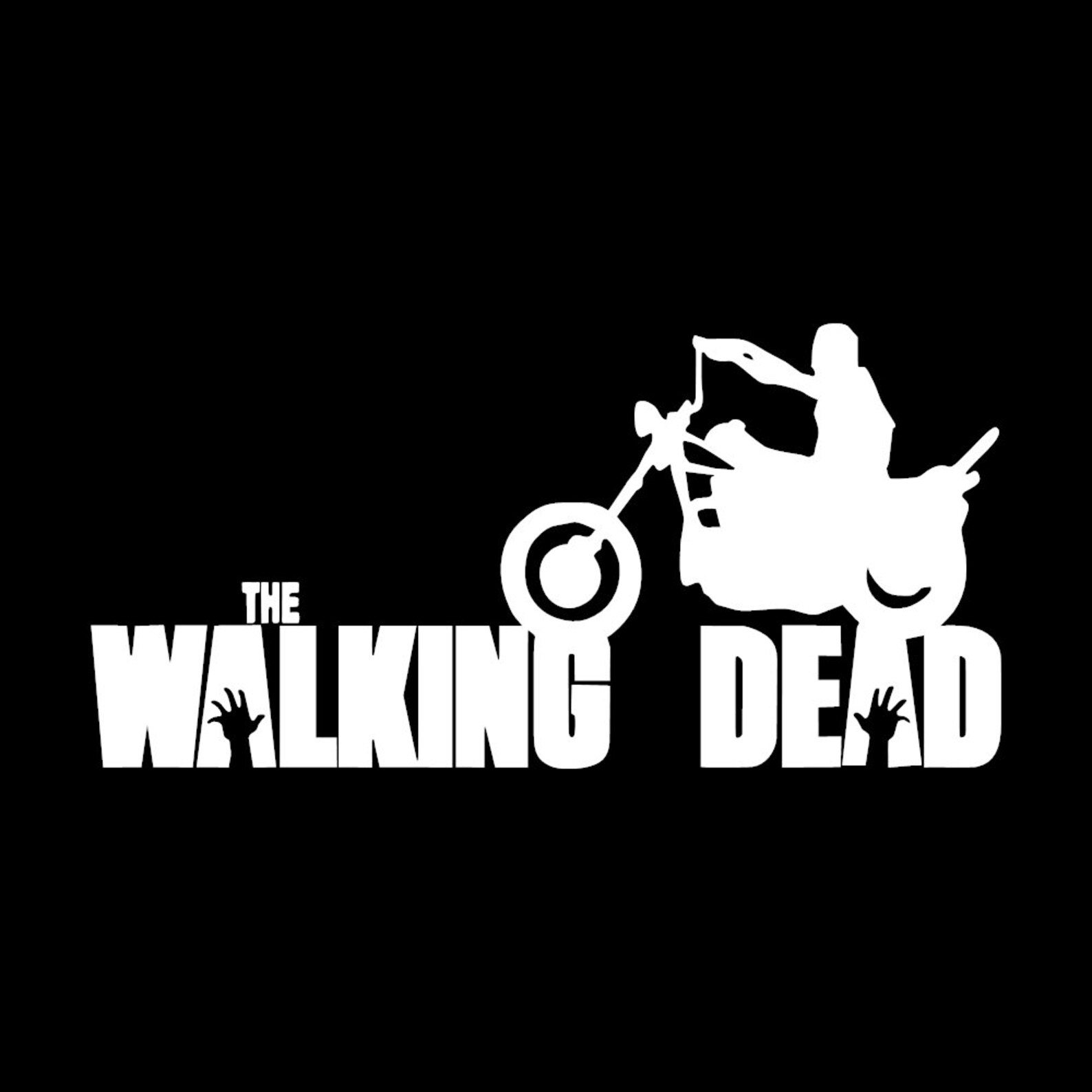 The Walking Dead Decal TWD Sticker Daryl Dixon Motorcycle Etsy