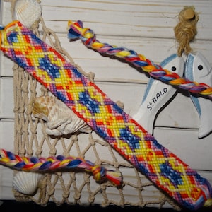 Blue and yellow "ding ding" Brazilian bracelet