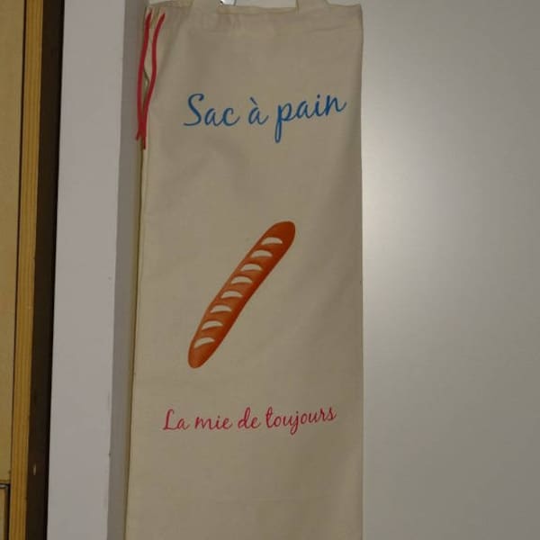 Sac à pain fond blanc "baguette"