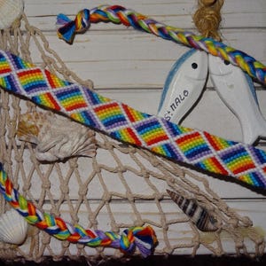 Bracelet brésilien losanges dégradés multicolore image 1