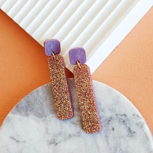 Caliente Paarse Amethist Hars Goud Roestvrijstalen Oorbellen Moederdag Bruidsmeisjes Cadeau Na Het Strand