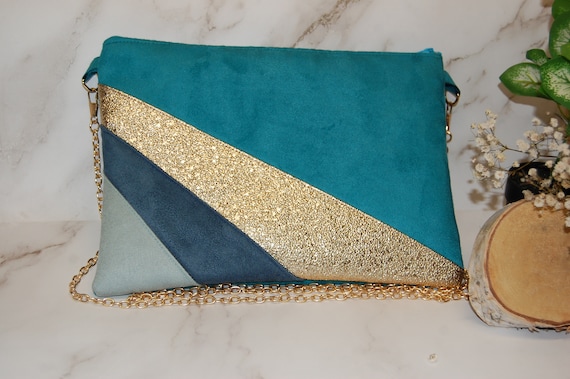 Pochette bleu canard hotsell