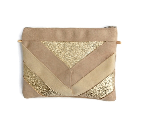 Pochette clearance daim beige
