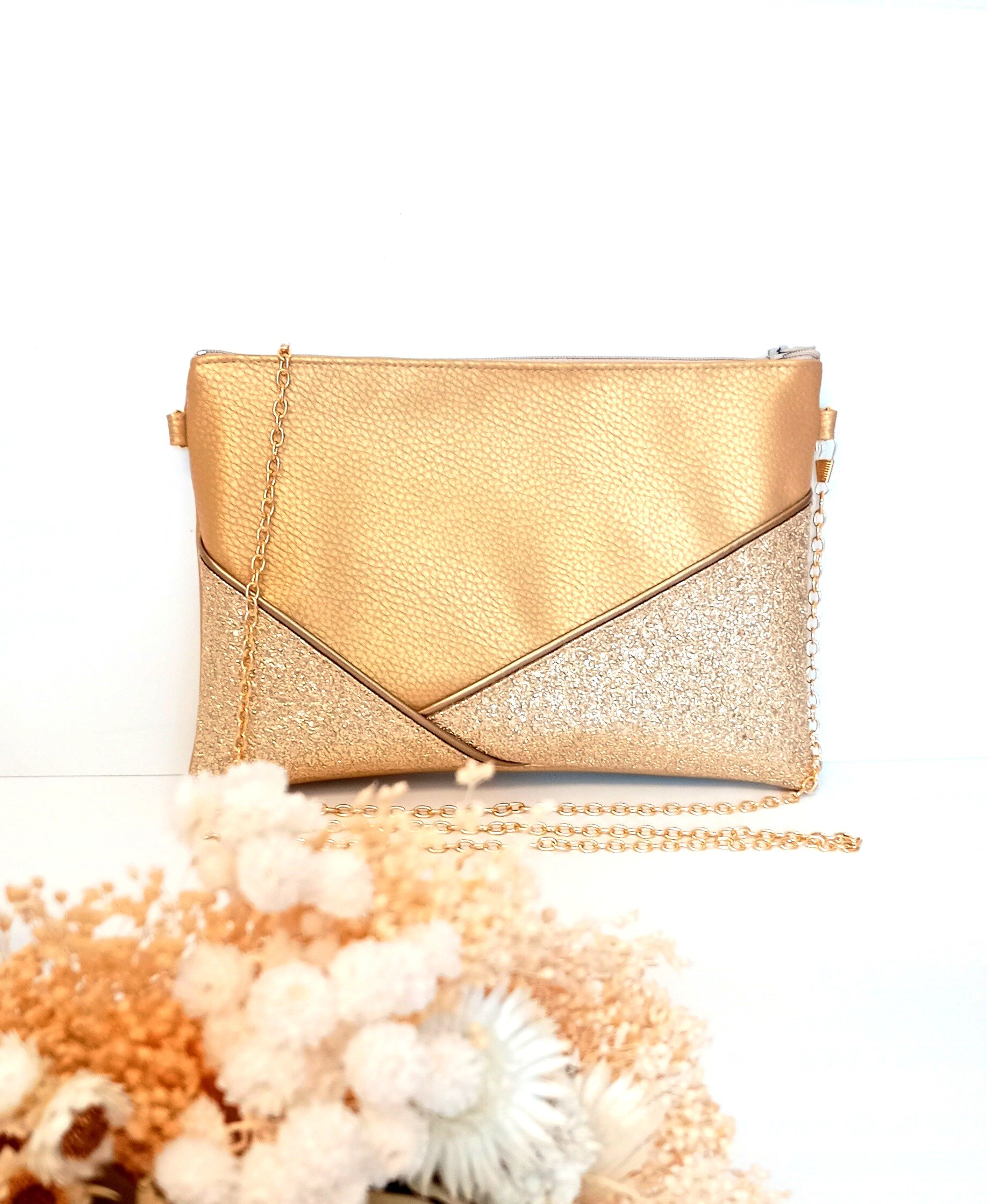 Tissu Jacquard Pochette Mariage DorÃ©e Pochette Mariage Doré Et