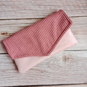 Viejo y pastel rosa pana compañero bolsa cartera bolso chequera bolsa bolsa de regalo de Navidad después de la playa