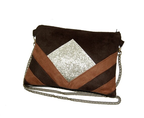 mocha clutch bag
