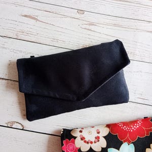 Portefeuille compagnon de sac porte chéquier pochette noire simili cuir léopard  Sac pochette pour femme cadeau de Noël  Après la Plage