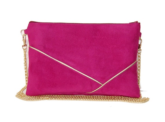 Anabelle Suede Clutch- Blush Pink – #STASH