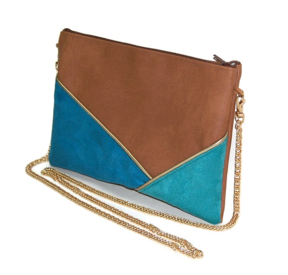 Pochette top mariage camel