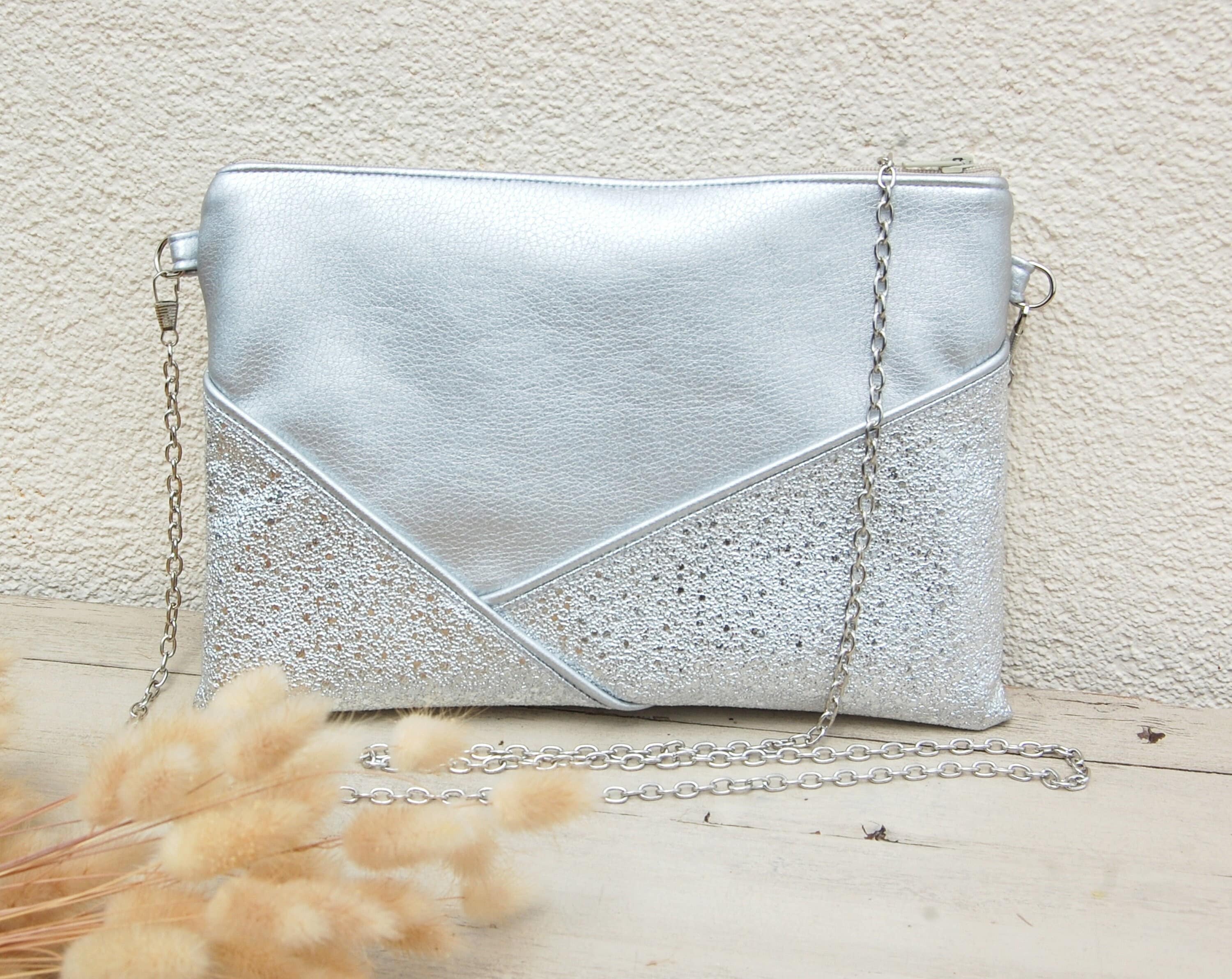 Pochette top mariage argent