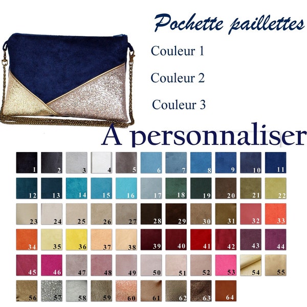 Personalisierung Hochzeits-Clutch personalisierte Abend-Clutch Kunstledertasche Glitzer Silber Gold Kupfer Bronze After the Beach