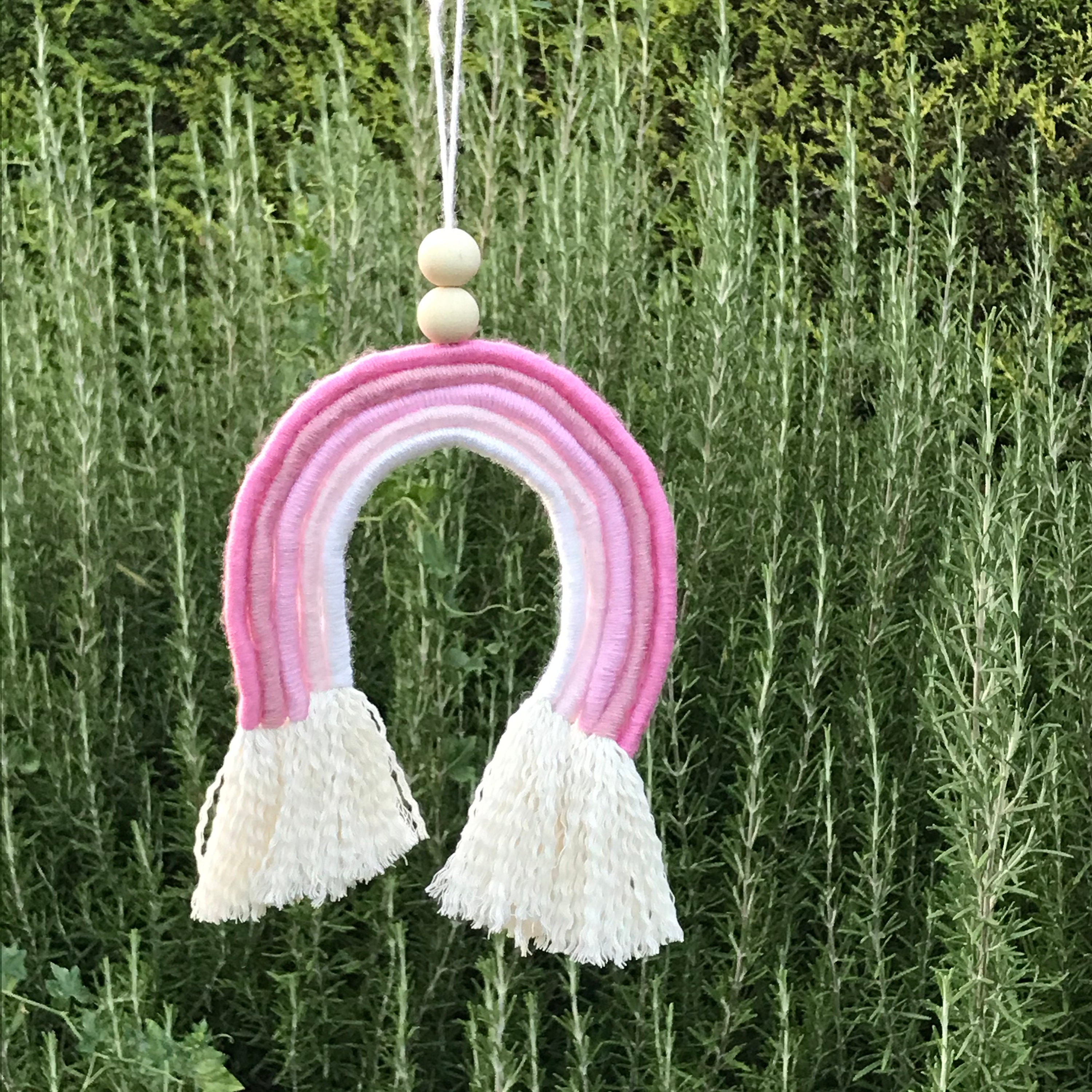 Arc-En-Ciel - Tons Roses et Blanc Largeur 15 cm, Hauteur 28 cm