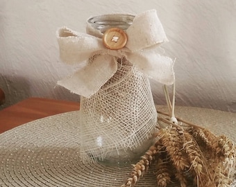 Vase with natural materials