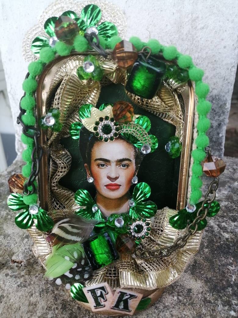 Boite de Sardines Recyclée en Diorama Frida Rococo