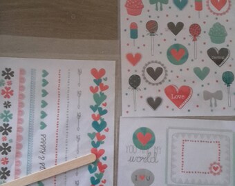 X 3 love decal