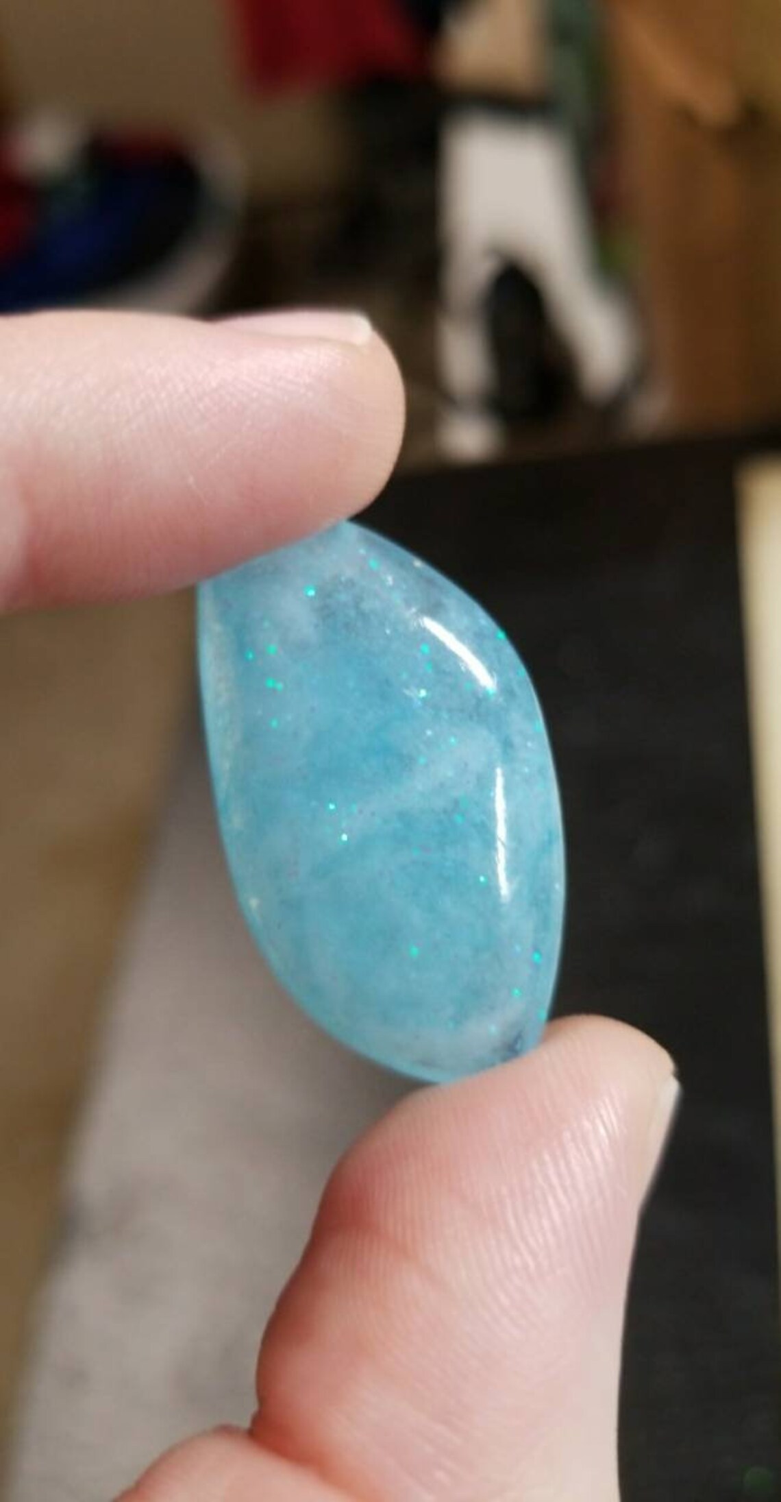 Resin Quartzlike pendant Etsy