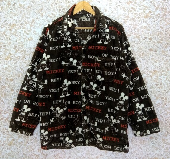 Vintage MICKEY MOUSE Full Print Disney Cartoon Fle