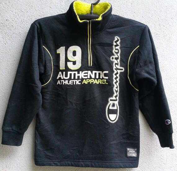 Vintage CHAMPION Sweatshirt Jumper Zip Up Half Zip