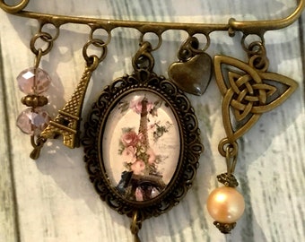 Pin brooch, Pins Brooches Collection, Romantic Vintage.