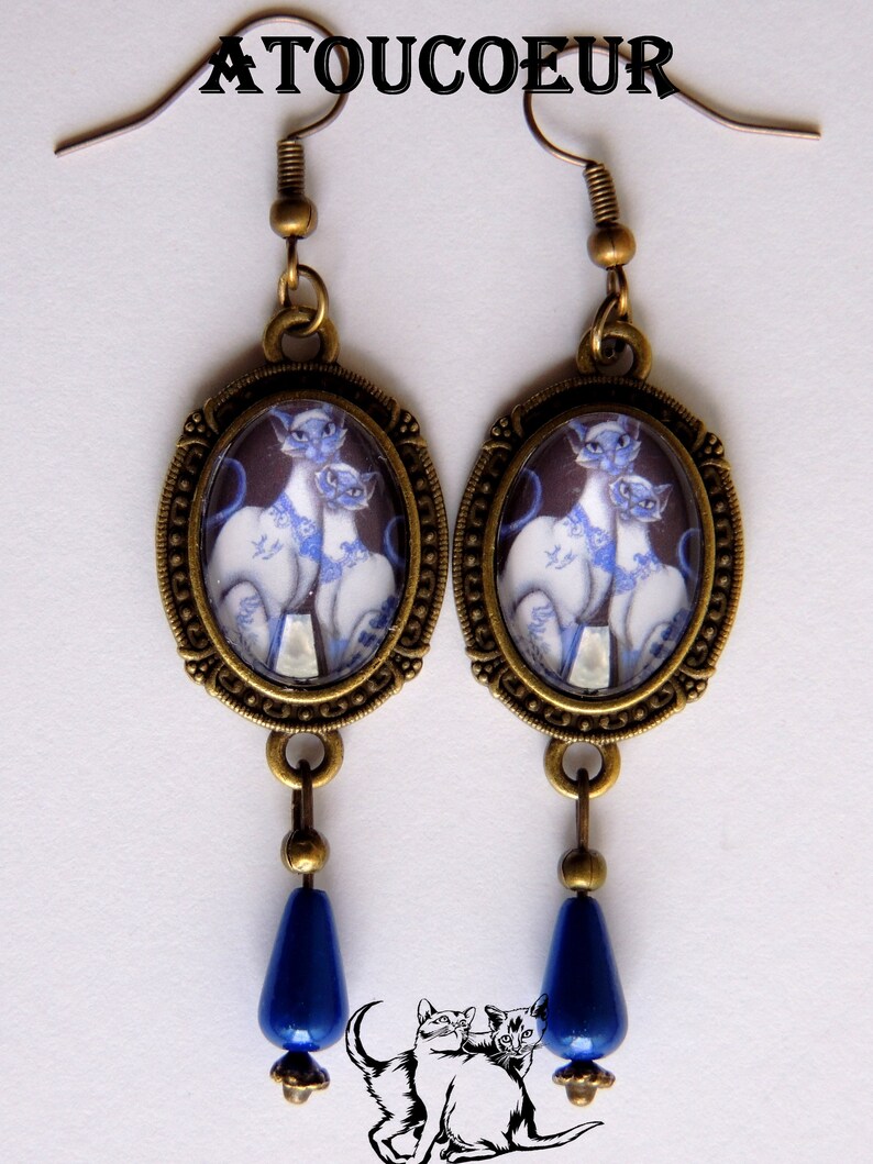 Boucles D'oreilles Pendantes , Mon Arabesque en Noir, Romantique. image 9