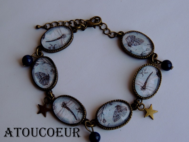 Bracelet ovale Ajustable , Joli Coquelicot , Romantique classique. image 7