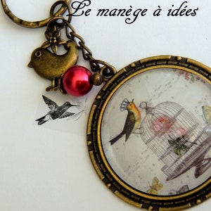 Porte clés cabochon , Le manège des porte-clés , Romantique vintage Baroque . image 6