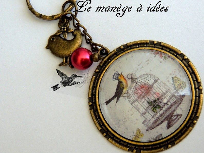 Porte clés cabochon , Le manège des porte-clés , Romantique vintage Baroque . image 6