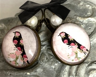 Boucles D'oreilles Dormeuse , Cœur De L'Amour, Romantique.