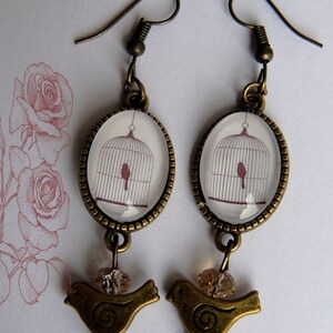 Boucles D'oreilles Pendantes , Mon Arabesque en Noir, Romantique. image 8