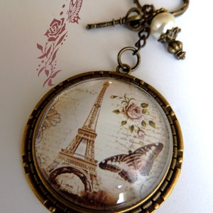 Porte clés cabochon , Le manège des porte-clés , Romantique vintage Baroque . image 3