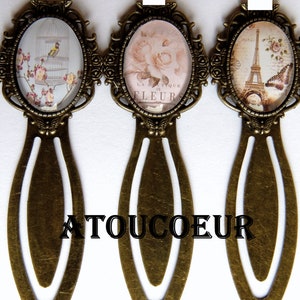 Marque-pages trombone cabochon , Madame rêve ,romantique vintage Baroque. image 2