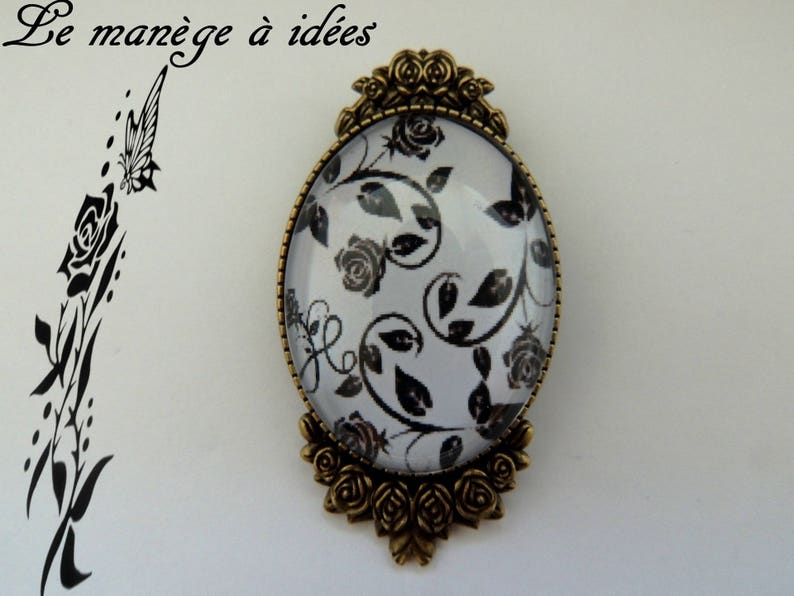 Boucles D'oreilles Pendantes , Mon Arabesque en Noir, Romantique. image 5