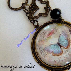 Porte clés cabochon , Le manège des porte-clés , Romantique vintage Baroque . image 2